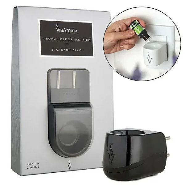 Aromatizador Elétrico Via Aroma Standard Black (Bivolt)