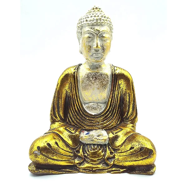 Estátua Buda Sentado Meditando (15cm)