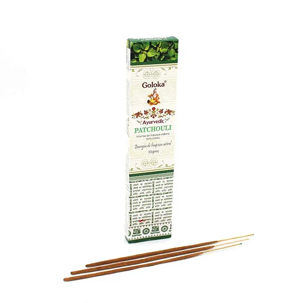 Incenso Goloka Massala Ayurvedic Patchouli (Limpeza Astral)