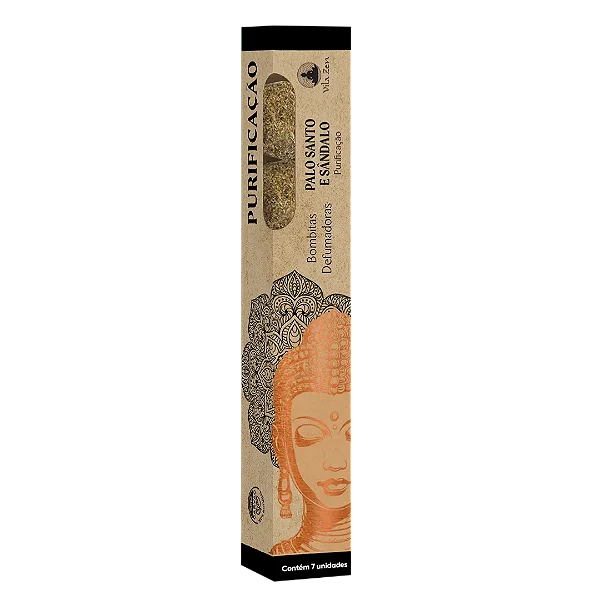Bombitas Defumadoras Palo Santo e Sândalo com 7 unidades (Purificação)