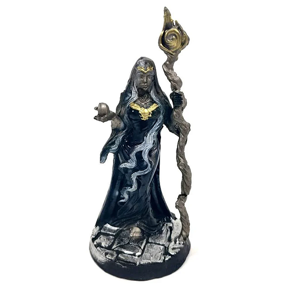 Estatueta Feiticeira com Cajado (12cm)