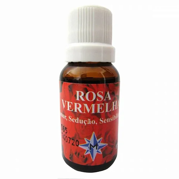 Essência Aromática Rosa Vermelha: Amor, Sedução, Sensibilidade (15ml)