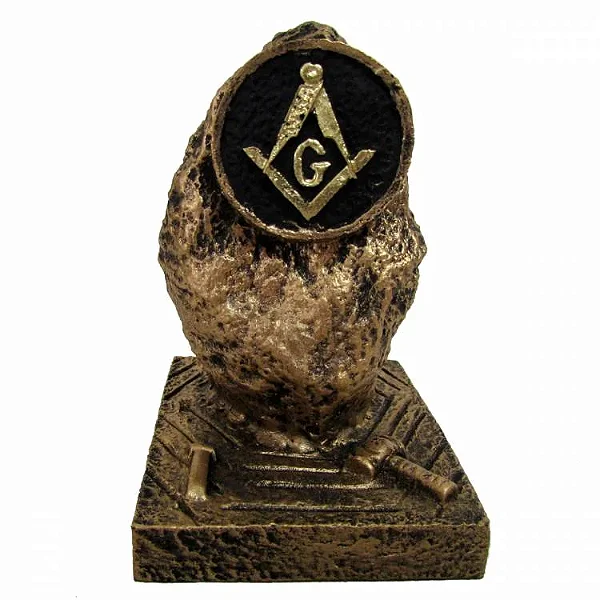 Estátua Pedra Fundamental da Maçonaria (10cm)