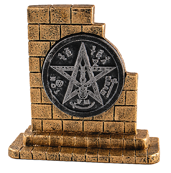 Estátua Muro com Símbolo Maçônico Tetragramaton (13cm)