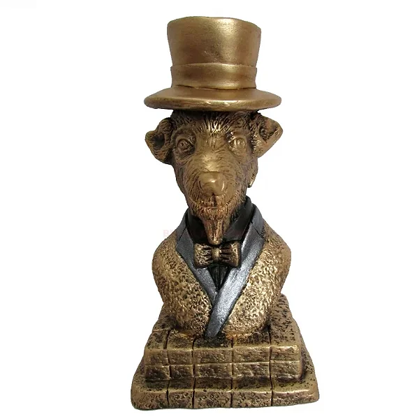 Estátua Bode Maçônico com Cartola (17cm)