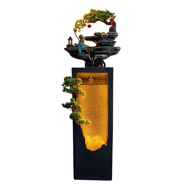 Fonte de Água Monge Contemplador com LED (170cm)