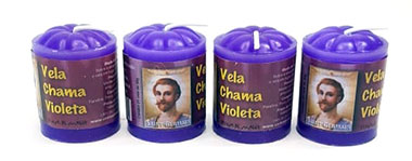 Vela Aromática Saint Germain Chama Violeta (4 unidades)