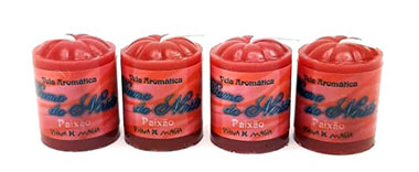 Vela Aromática Dama da Noite com 4 Unidades (Paixão)