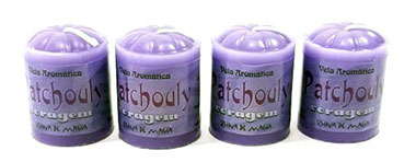 Vela Aromática Patchouly com 4 Unidades (Coragem)