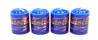 Vela Aromática Sândalo com 4 Unidades (Fortuna)