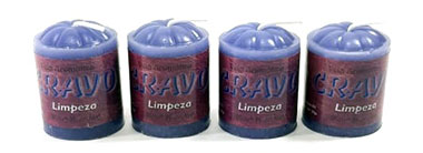 Vela Aromática Cravo com 4 Unidades (Limpeza)