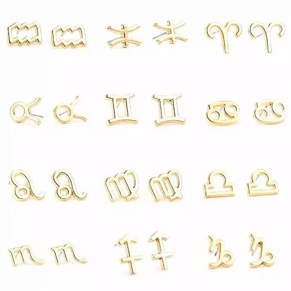 Brinco Signos Banhado à Ouro (Zodíaco)