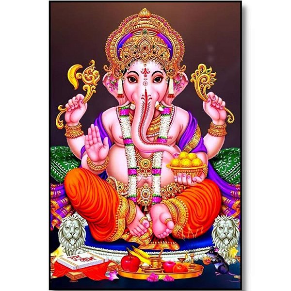Quadro Deus Ganesha de Parede (29cm)