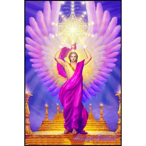 Quadro Arcanjo Zadkiel de Parede (29cm)