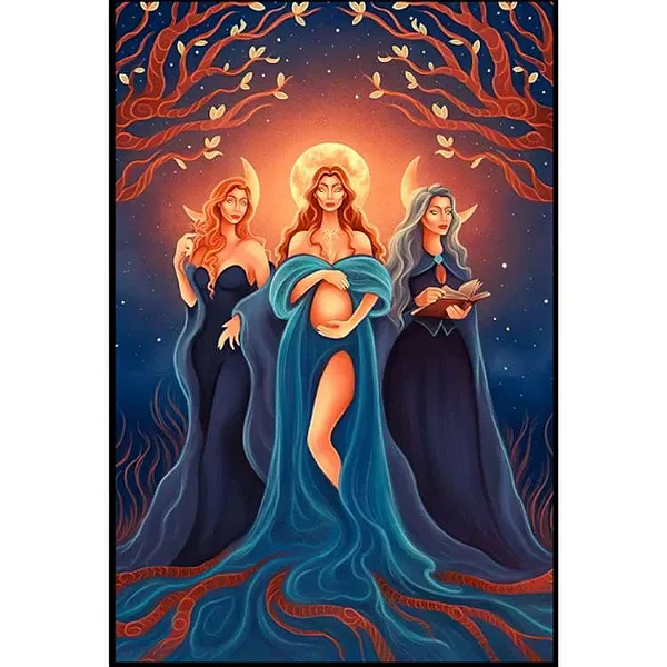Quadro Deusa Tríplice de Parede (29cm)