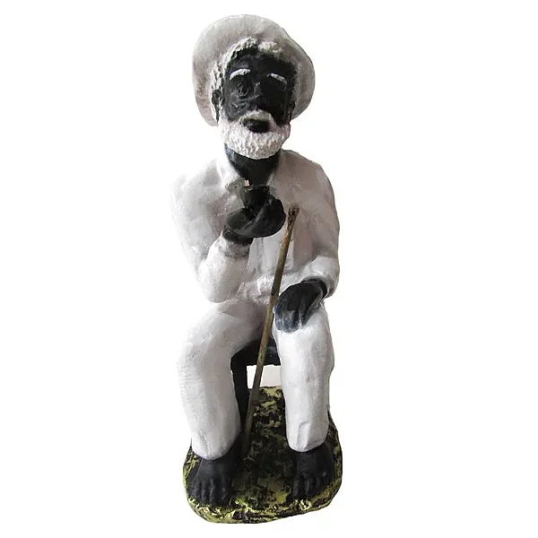 Estátua Preto Velho em Resina (15cm)