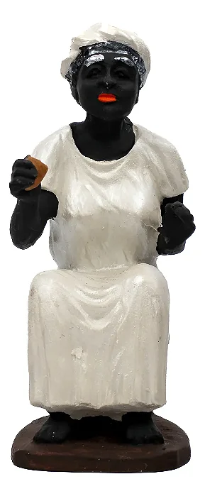 Estátua Preta Velha em Resina (15cm)