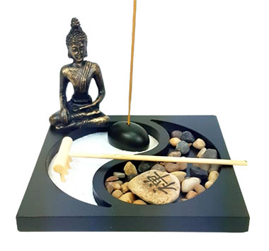 Jardim Zen Yin Yang com Estátua de Buda (15cm)