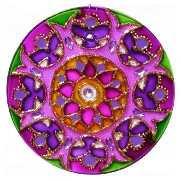 Mandala em Vidro Espiritualidade (10cm)