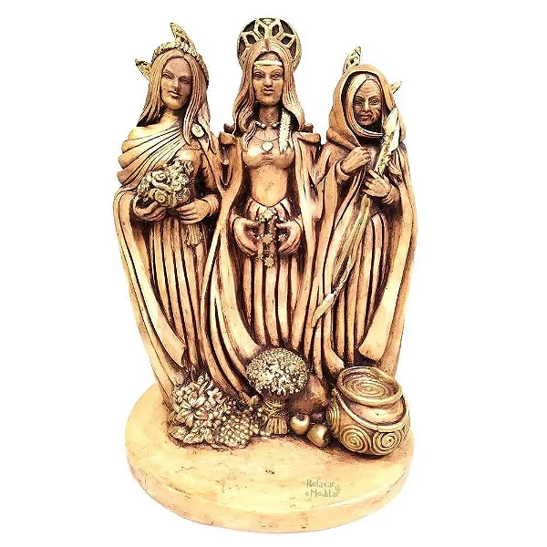 Estátua Deusa Tríplice Wicca Grande (28cm)