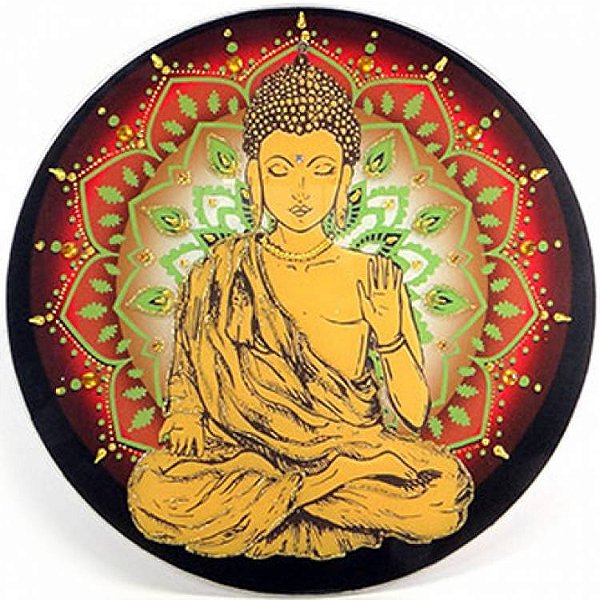 Mandala em Vidro Buda (30cm)