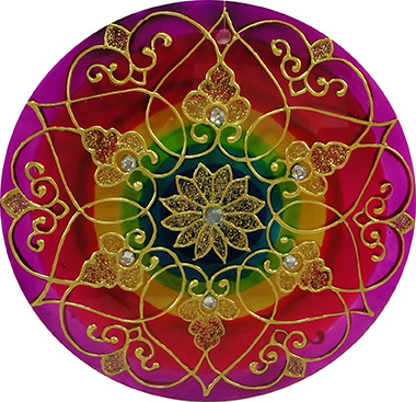 Mandala em Vidro Ternura (18cm)