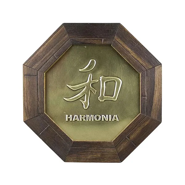 Quadro Oitavado Ideograma Harmonia (18cm)