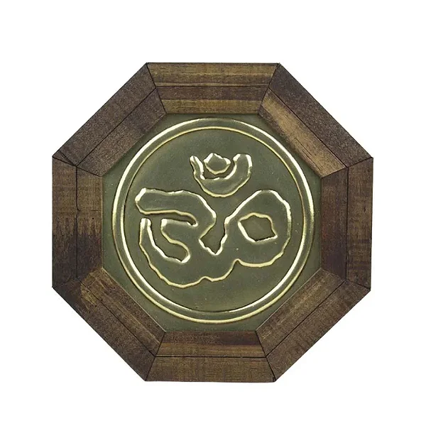 Quadro Oitavado Radiônico Símbolo OM (18cm)