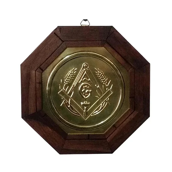Quadro Oitavado Símbolo da Maçonaria (18cm)