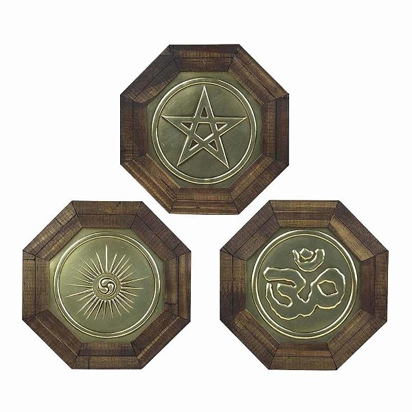Kit de Quadros Oitavados para Proteção no Lar (18cm)