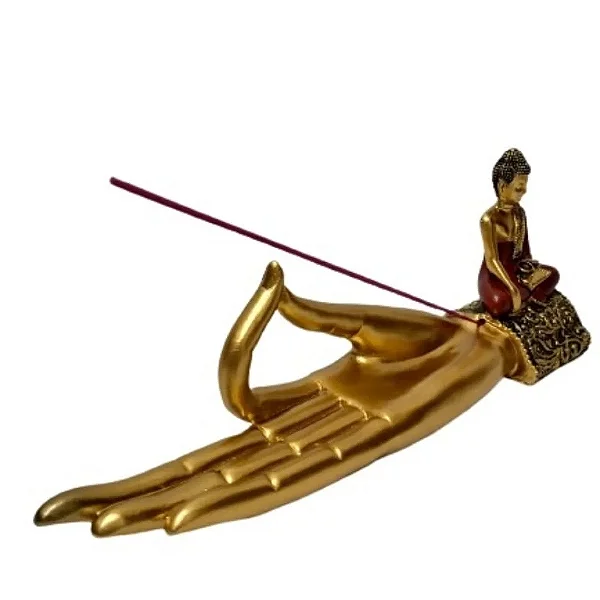 Incensário Mudra com Estátua de Buda (24cm)