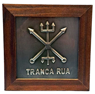 Quadro Tranca Rua em Aço e Madeira (16cm)