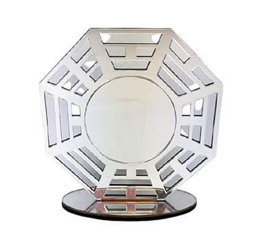 Baguá Espelhado de Mesa com Base em Acrílico (10cm)