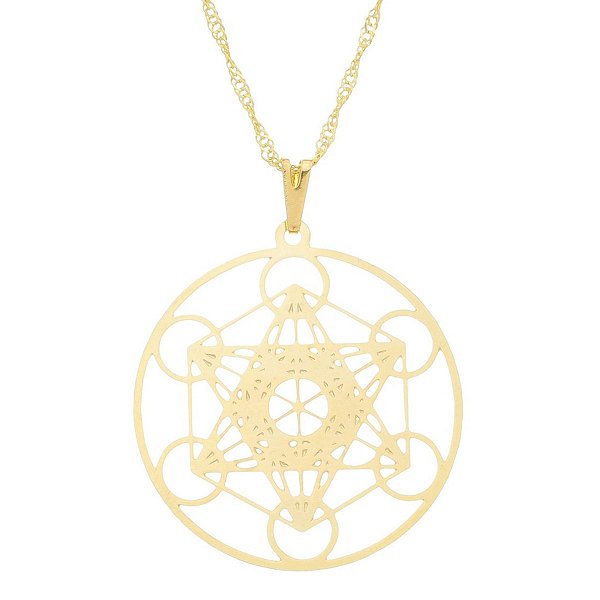 Gargantilha Cubo de Metatron (30mm)