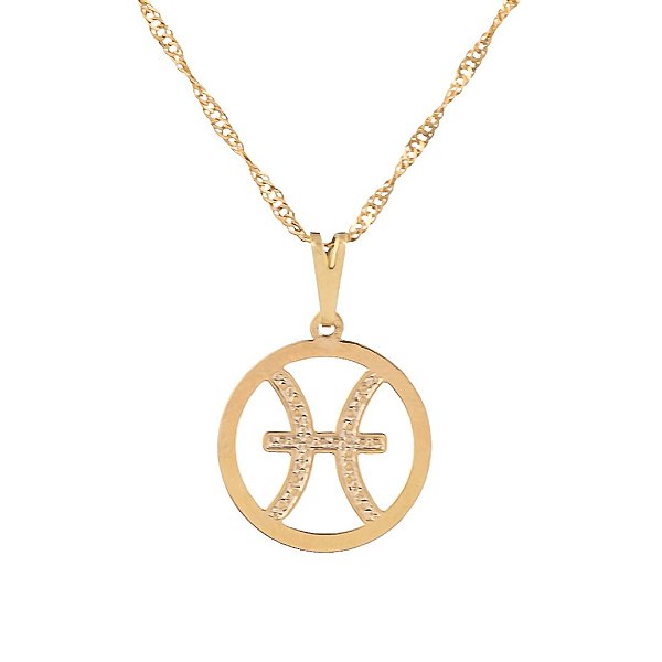 Gargantilha Signo Peixes (17mm)