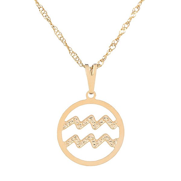 Gargantilha Signo Aquário (17mm)