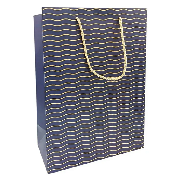 Sacola para Presente Elegance Ouro (27x19cm)