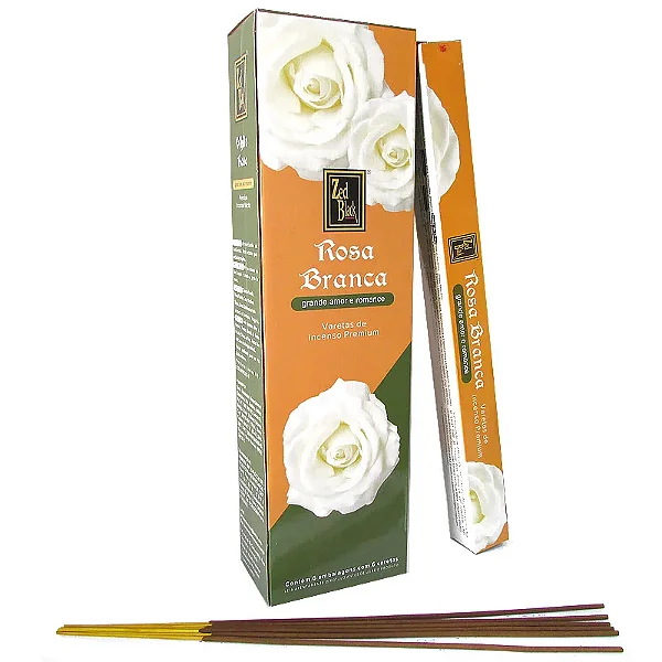 Incenso Gigante de Jardim Rosa Branca (50cm)