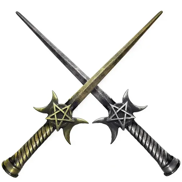 Punhal Athame Wicca Triluna em Metal (20cm)