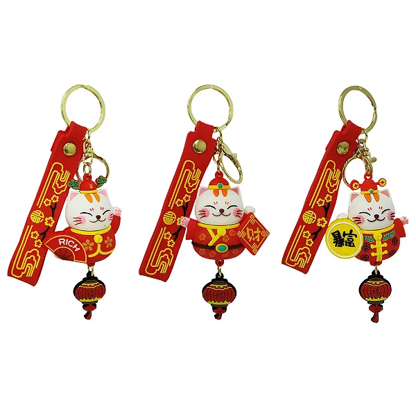 Chaveiro Gato Manekineko da Prosperidade (14cm)
