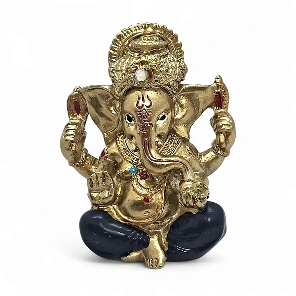 Estátua Mini Ganesha Dourado (5cm)