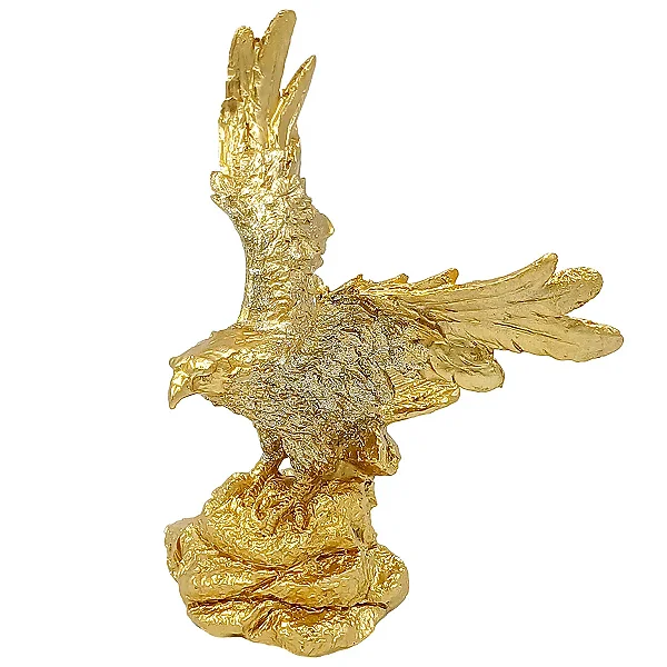 Águia Dourada em Resina Força e Poder (16cm)
