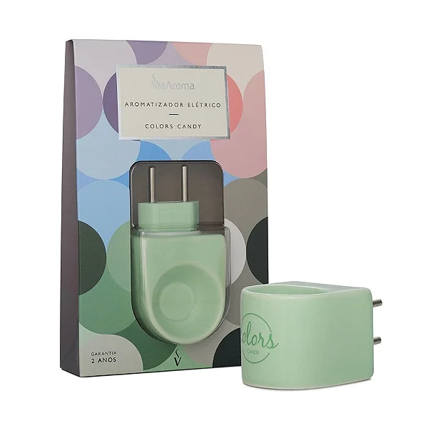 Difusor Aromatizador Elétrico Bivolt Colors Via Aroma (Verde)