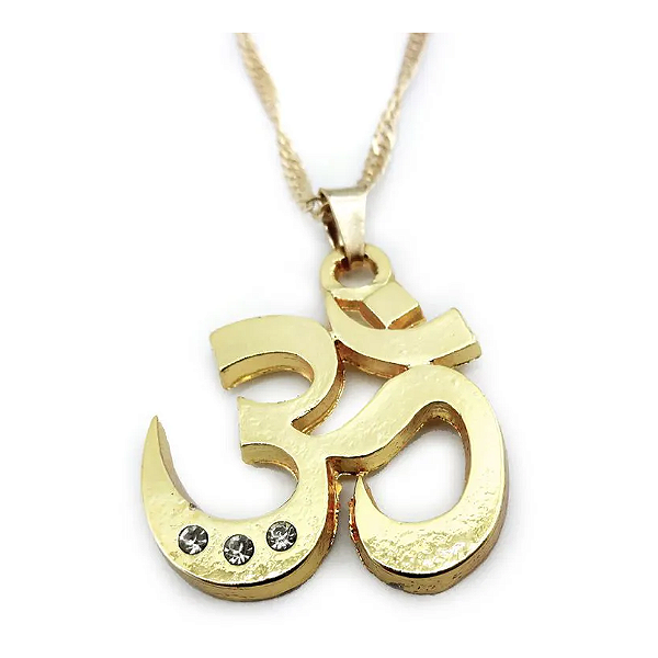 Gargantilha Símbolo Om com Strass (25mm)