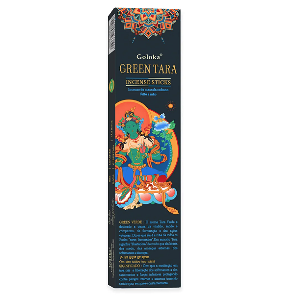 Incenso de Massala Goloka Tara Verde (Vitalidade, Saúde e Compaixão)