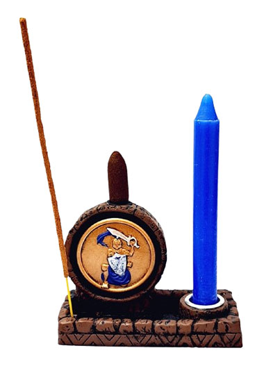 Incensário Cascata, Vareta e Porta Velas (Ogum)