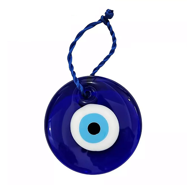 Olho Grego em Vidro Amuleto de Proteção (10cm)