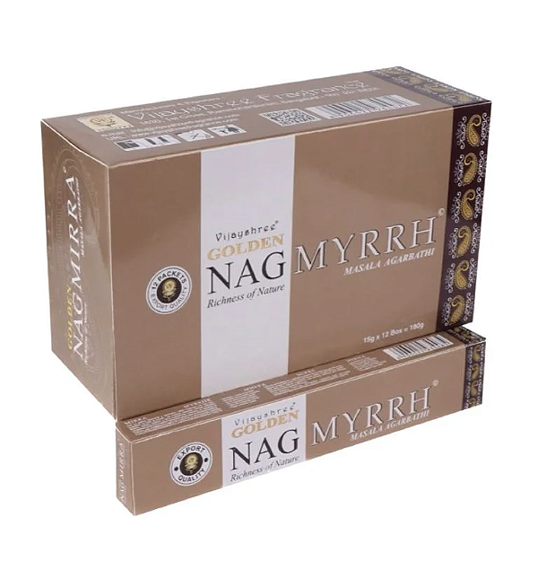 Incenso Indiano de Massala Golden Nag Mirra