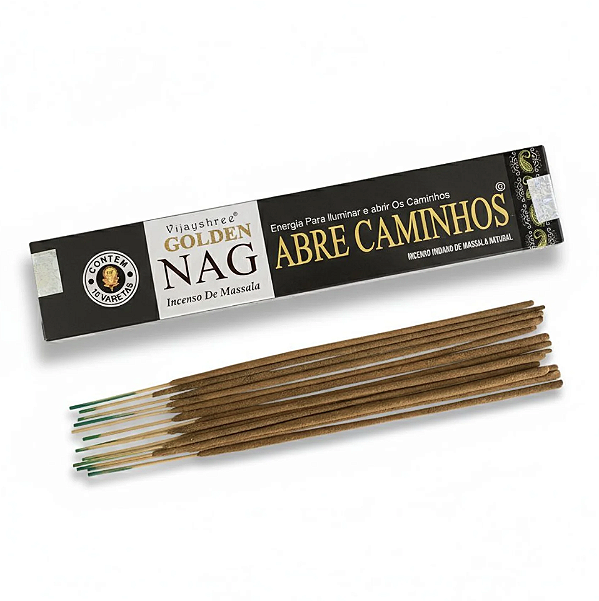 Incenso Indiano de Massala Golden Nag Abre Caminhos