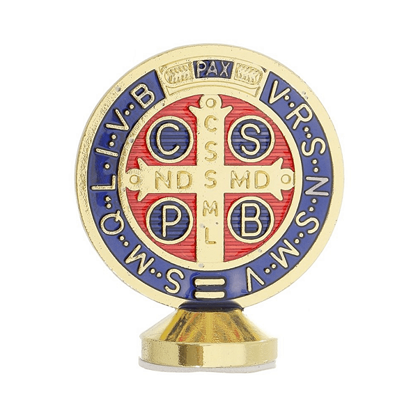 Medalha de São Bento com Base em Metal (6cm)